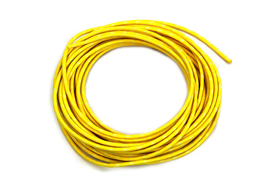 Yellow with White Dot 25' Braided Wire(EA)