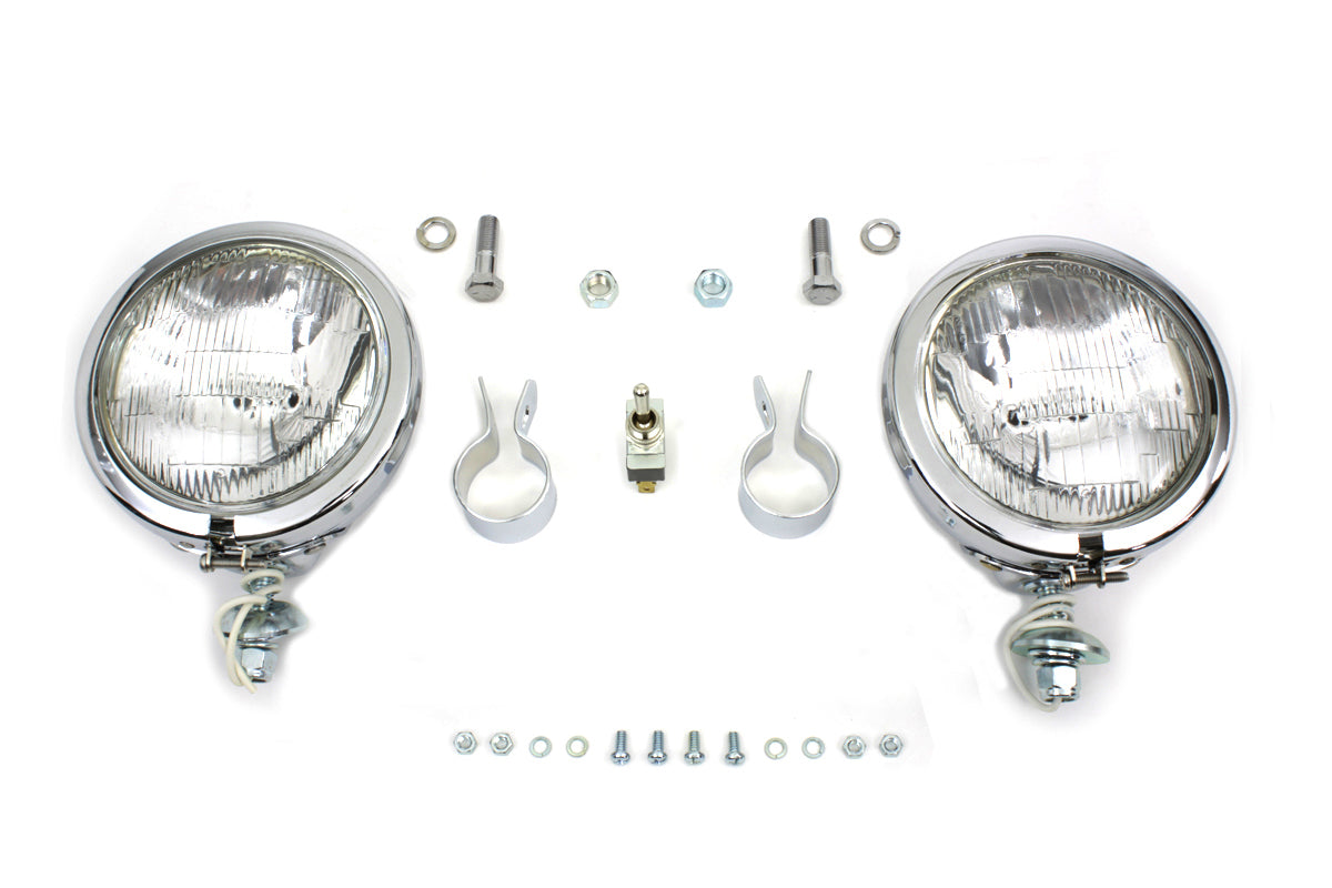 12 Volt 4 1/2  Chrome Spotlamp Kit(KIT)