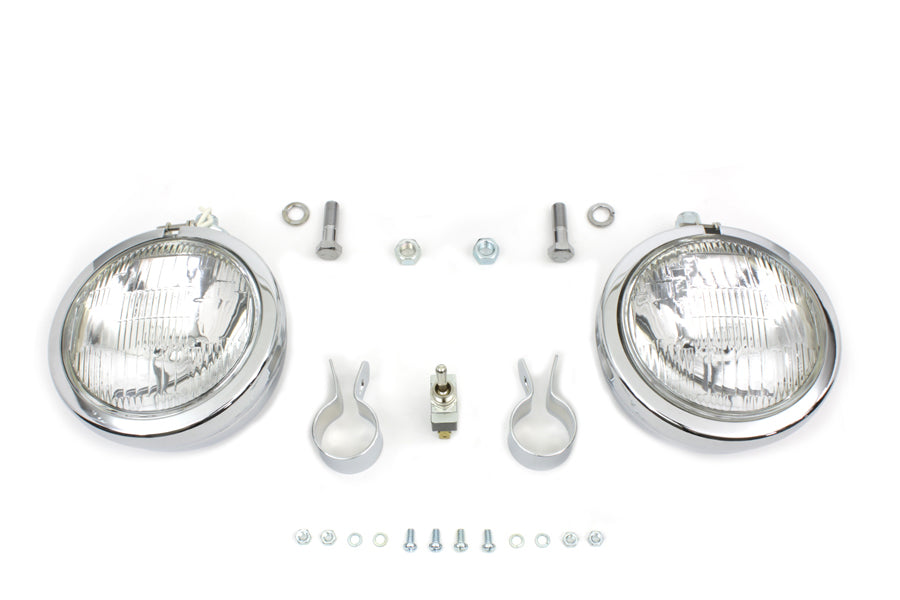 12 Volt 4 1/2  Chrome Spotlamp Kit(KIT)