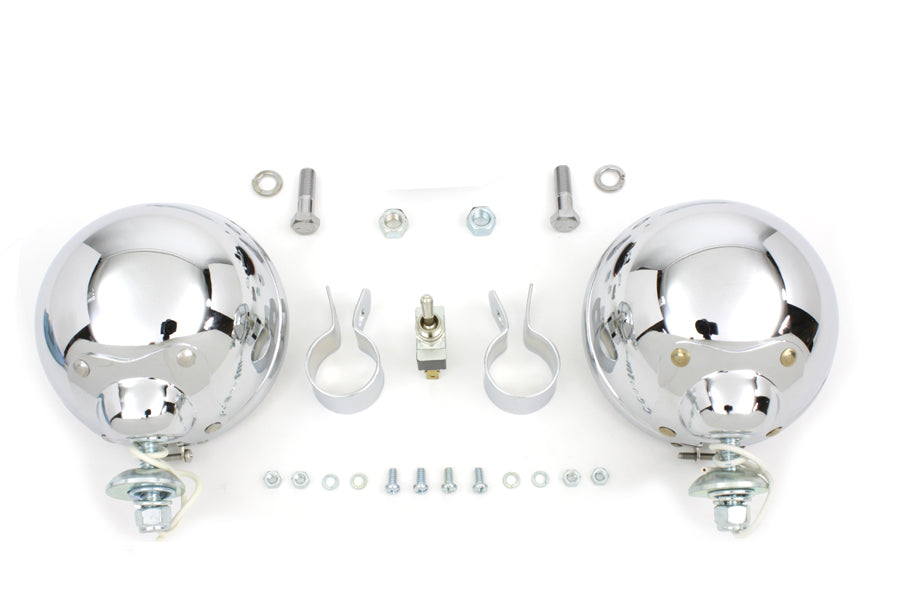 12 Volt 4 1/2  Chrome Spotlamp Kit(KIT)