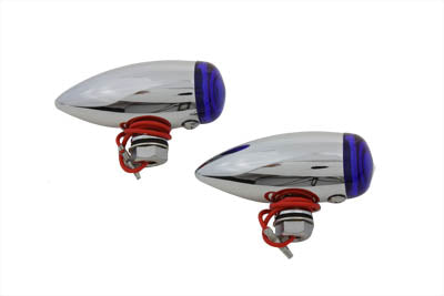 Mini LED Bullet Blue Lens Marker Lamp Set(SET)
