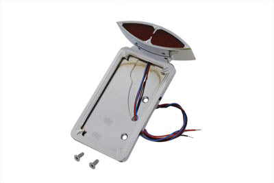 Chrome Billet LED Tail Lamp and License Plate Vertical Side(KIT)