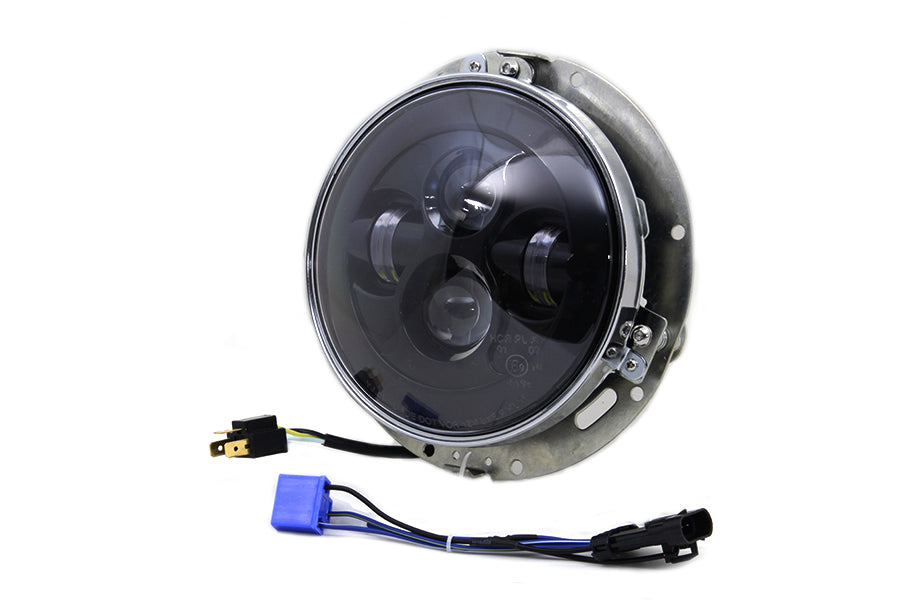 7  LED Headlamp Assembly Gloss Black(EA)