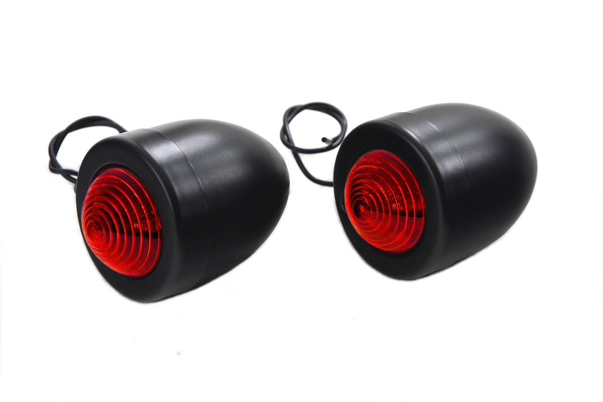 Black Bullet Marker Lamp Red Single Filament(SET)