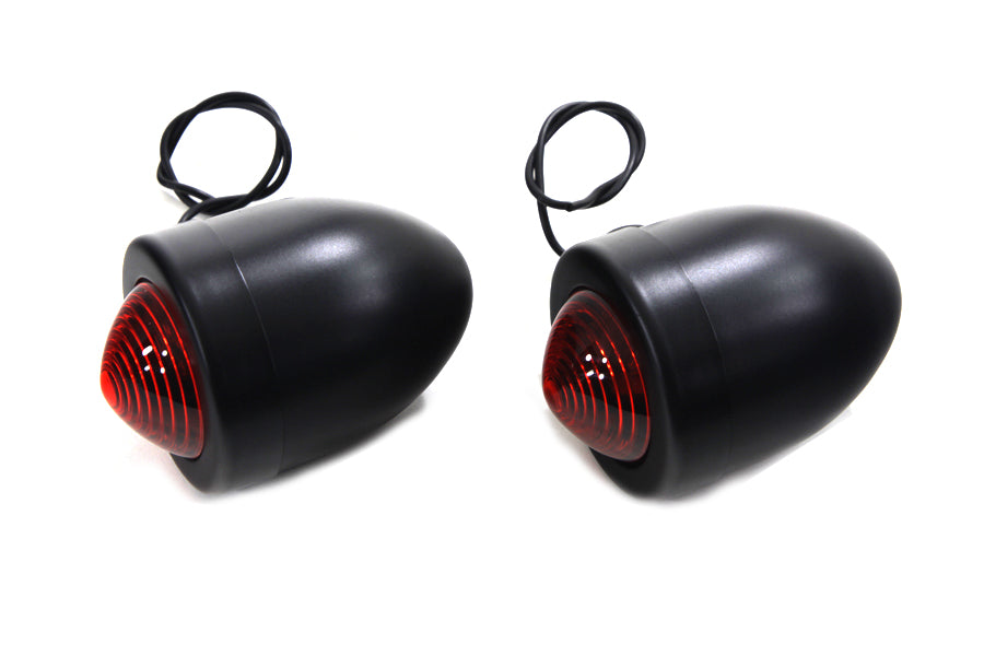 Black Bullet Marker Lamp Red Single Filament(SET)