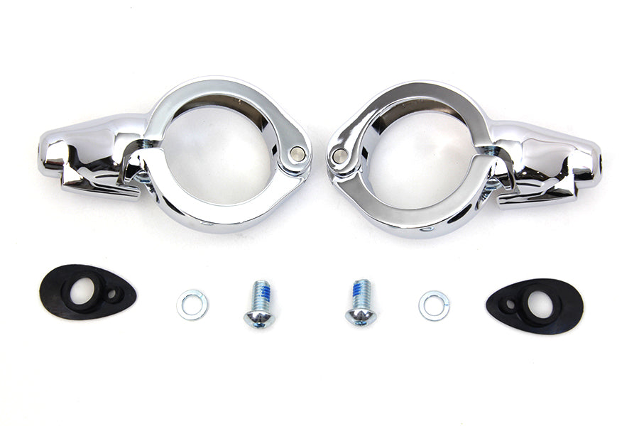Chrome Turn Signal Relocation Kit 49mm Forks(KIT)