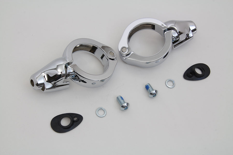 Chrome Turn Signal Relocation Kit 49mm Forks(KIT)