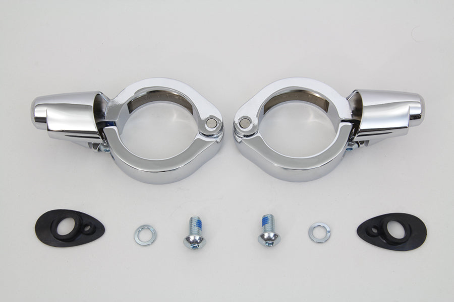 Chrome Turn Signal Relocation Kit 49mm Forks(KIT)