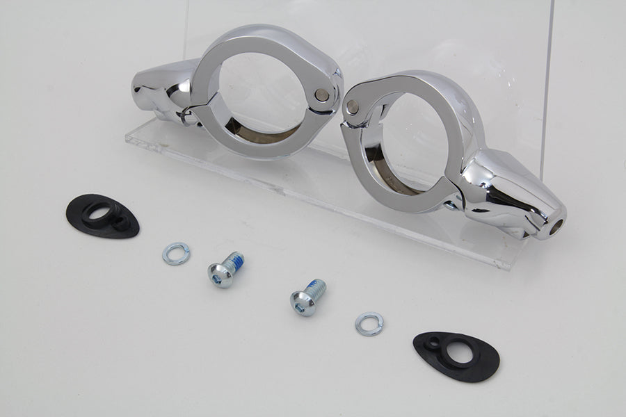 Chrome Turn Signal Relocation Kit 49mm Forks(KIT)
