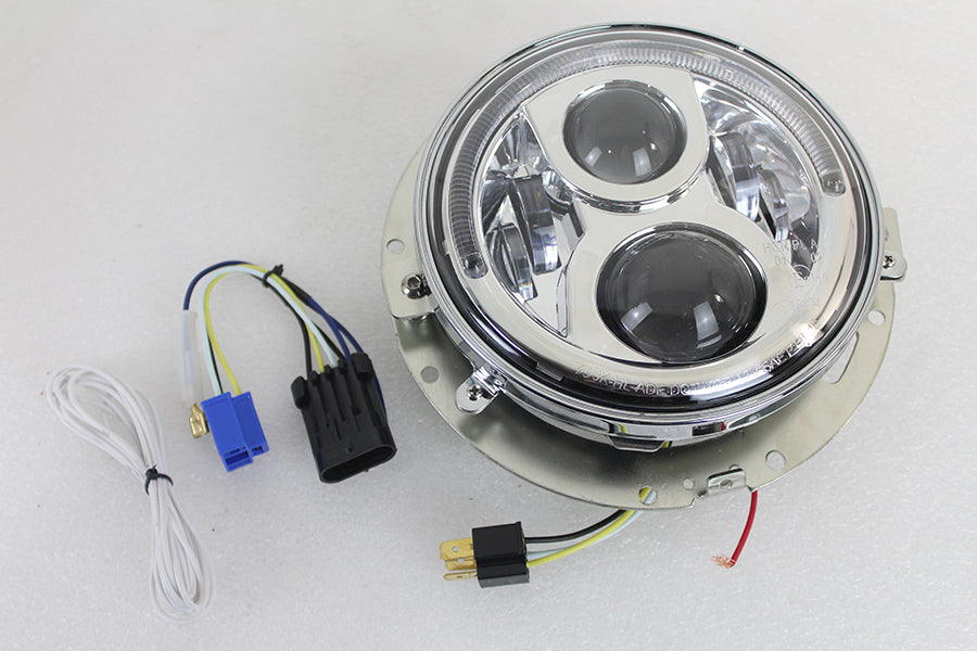 7  LED Headlamp Assembly Chrome(EA)