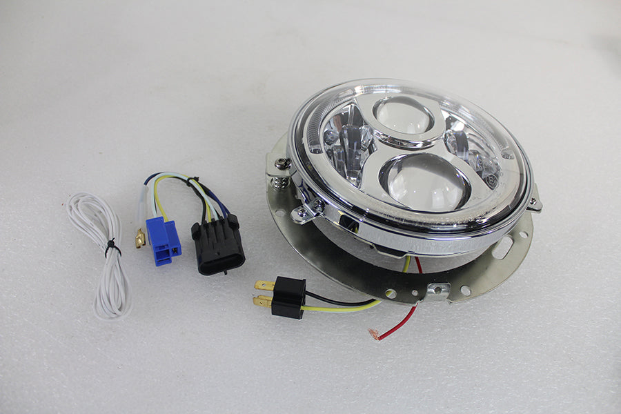 7  LED Headlamp Assembly Chrome(EA)
