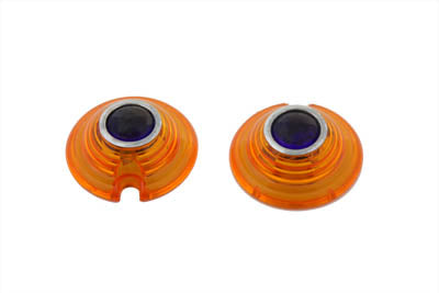 Marker Lamp Lens Amber with Blue Dot Bullet Style(SET)