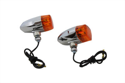 Chrome Snake Eye Marker Lamp Set Amber(SET)