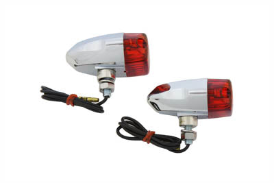 Chrome Snake Eye Marker Lamp Set Red(SET)