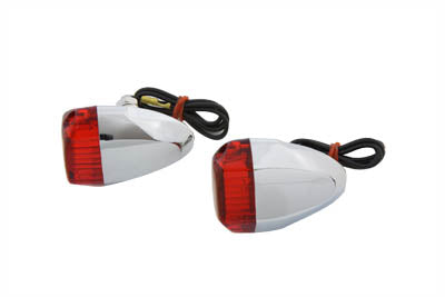Chrome Snake Eye Marker Lamp Set Red(SET)