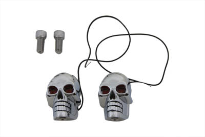 2  Chrome Skull Marker Lamp(SET)