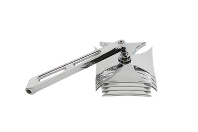 Chrome Maltese Mirror with Billet Girder Stem(EA)