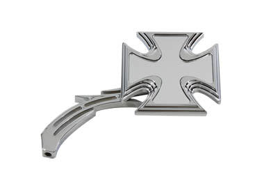 Chrome Maltese Mirror with Billet Skull Stem(EA)