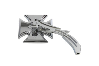 Chrome Maltese Mirror with Billet Skull Stem(EA)