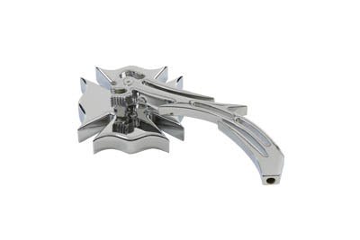 Chrome Firefighter Mirror with Billet Skull Stem(EA)