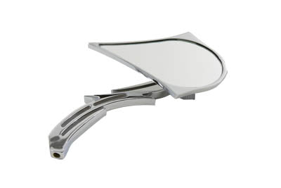Chrome Spike Oval Mirror with Billet Skull Stem(EA)