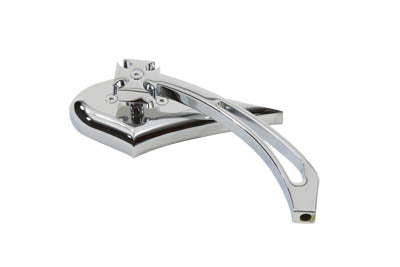 Chrome Spike Oval Mirror with Billet Cross Head Stem(EA)