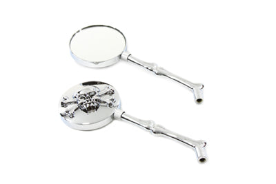 Round Skull Mirror Set with Bone Stems(SET)