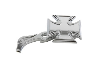 Chrome Maltese Mirror with Billet Flame Stem(EA)