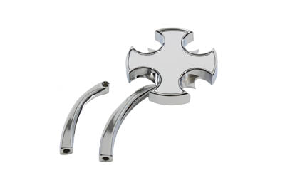 Rotar Mirror Chrome with Billet Curved Stem(EA)