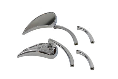 Tear Drop Mirror Set Billet Chrome(SET)