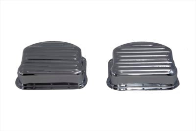 Ribbed Panhead Cover Set Chrome(SET)