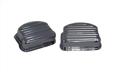 Ribbed Panhead Cover Set Chrome(SET)