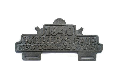 1940 World's Fair License Plate Topper(EA)