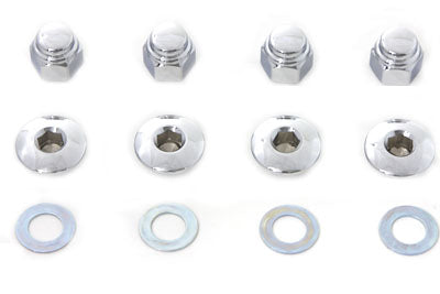 Rocker Shaft End Nut Stock Allen Type Chrome(KIT)