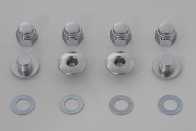 Rocker Shaft End Nut Stock Allen Type Chrome(KIT)
