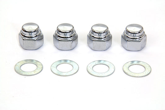 Rocker Shaft Chrome End Cap Type Nut with Washers(SET)