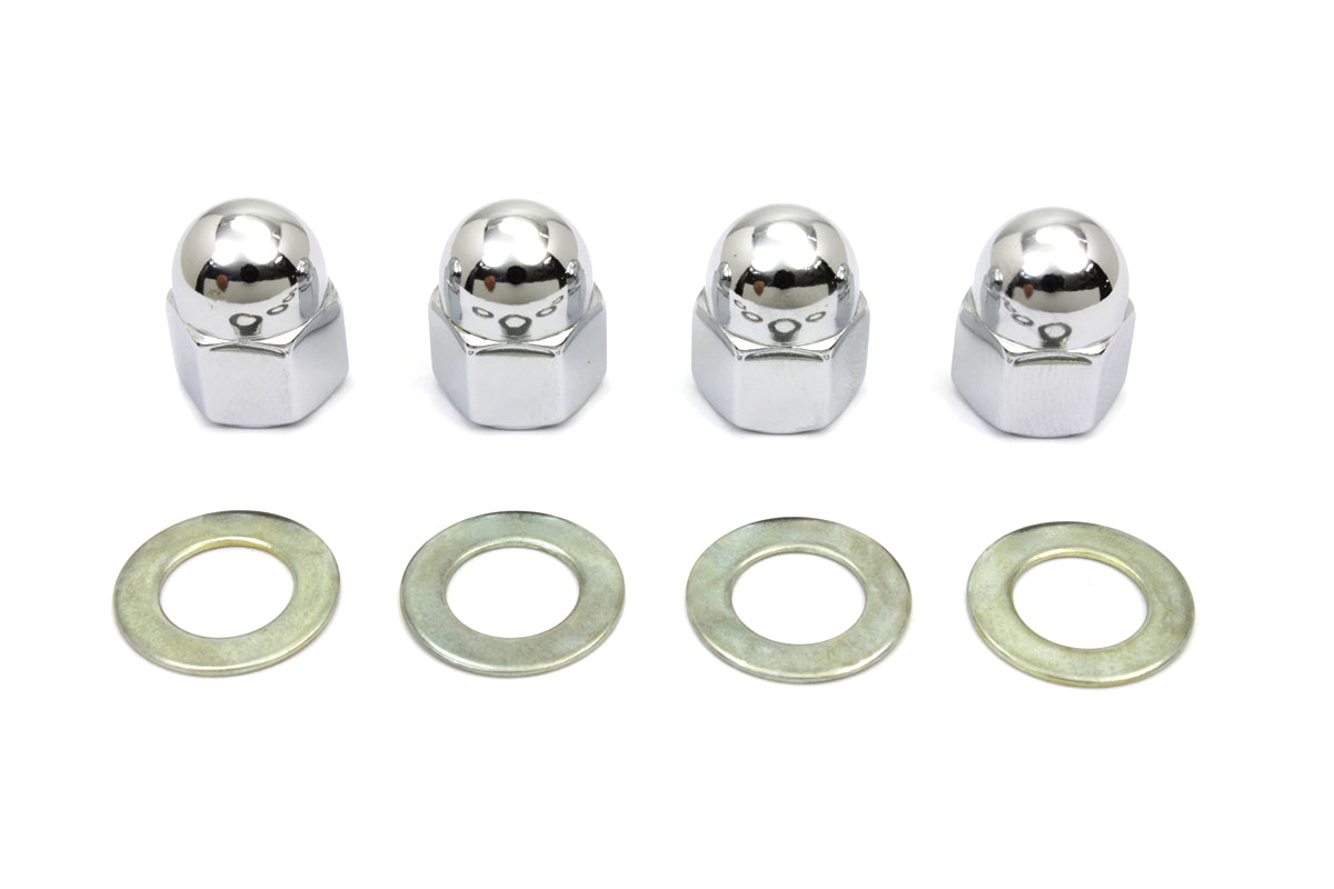 Rocker Arm Shaft Chrome Acorn Nut and Washer(KIT)