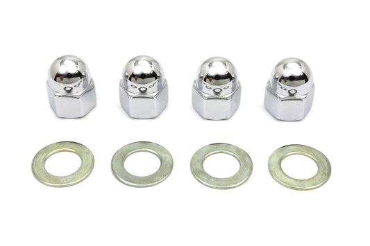 Rocker Arm Shaft Chrome Acorn Nut and Washer(KIT)