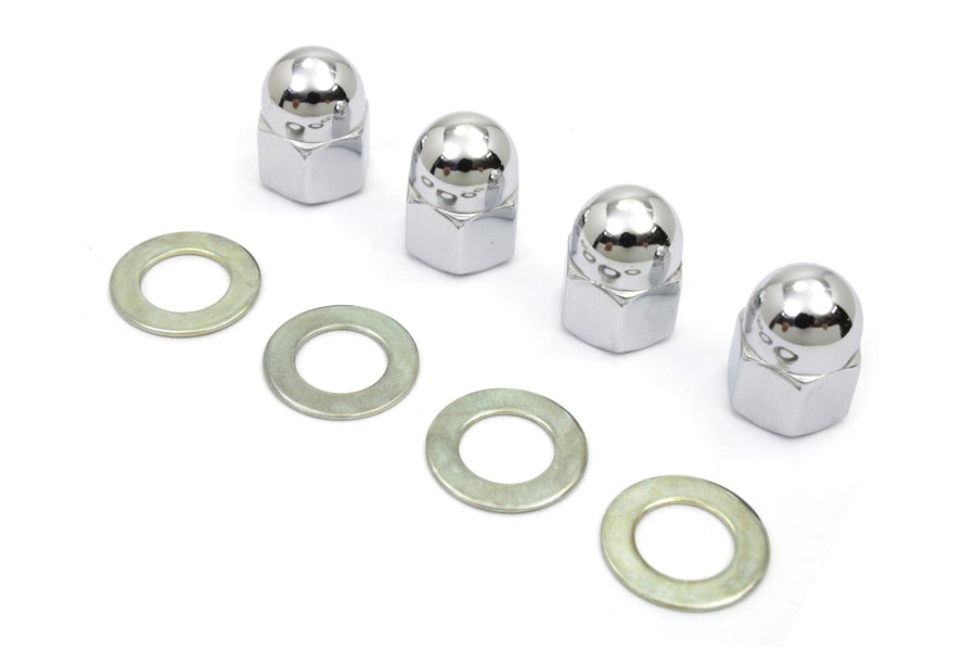 Rocker Arm Shaft Chrome Acorn Nut and Washer(KIT)