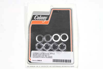 Rocker Arm Shaft Chrome End Nut Kit(KIT)